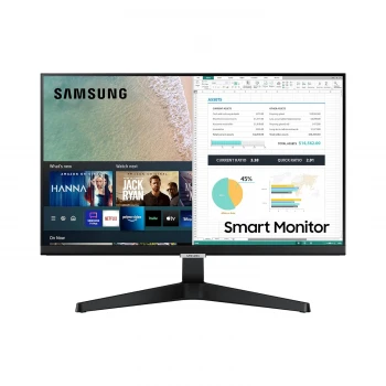 Samsung Ls24Am506Nwxxl, 24 Inch Led Smart Monitor with Netflix, YouTube, Prime Video and Apple Tv Streaming Black