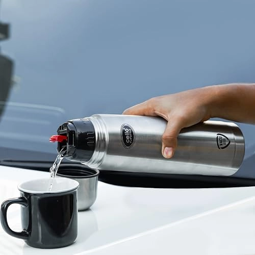 Cello Flipstyle Thermosteel Water Bottle, 1000ml Cello Flipstyle Thermosteel Water Bottle, 1000ml
