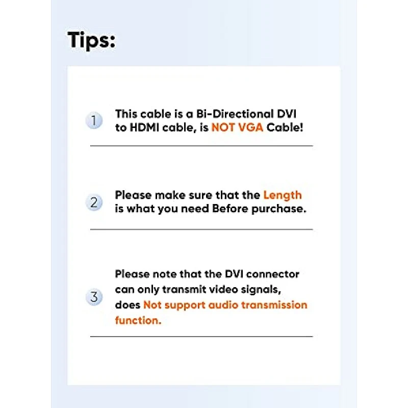 CableCreation HDMI to DVI Short Cable 0.5ft, Bi-Directional DVI-I (24+5) Female to HDMI Male Adapter, PC, TV, TV Box, PS5, Switch CableCreation HDMI to DVI Short Cable 0.5ft, Bi-Directional DVI-I (24+5) Female to HDMI Male Adapter, PC, TV, TV Box, PS5, Switch