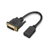 CableCreation DVI to HDMI Cable 0.5ft, Short Bi-Directional HDMI Female to DVI-D(24+1) Male Adapter CableCreation DVI to HDMI Cable 0.5ft, Short Bi-Directional HDMI Female to DVI-D(24+1) Male Adapter