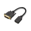 CableCreation DVI to HDMI Cable 0.5ft, Short Bi-Directional HDMI Female to DVI-D(24+1) Male Adapter CableCreation DVI to HDMI Cable 0.5ft, Short Bi-Directional HDMI Female to DVI-D(24+1) Male Adapter