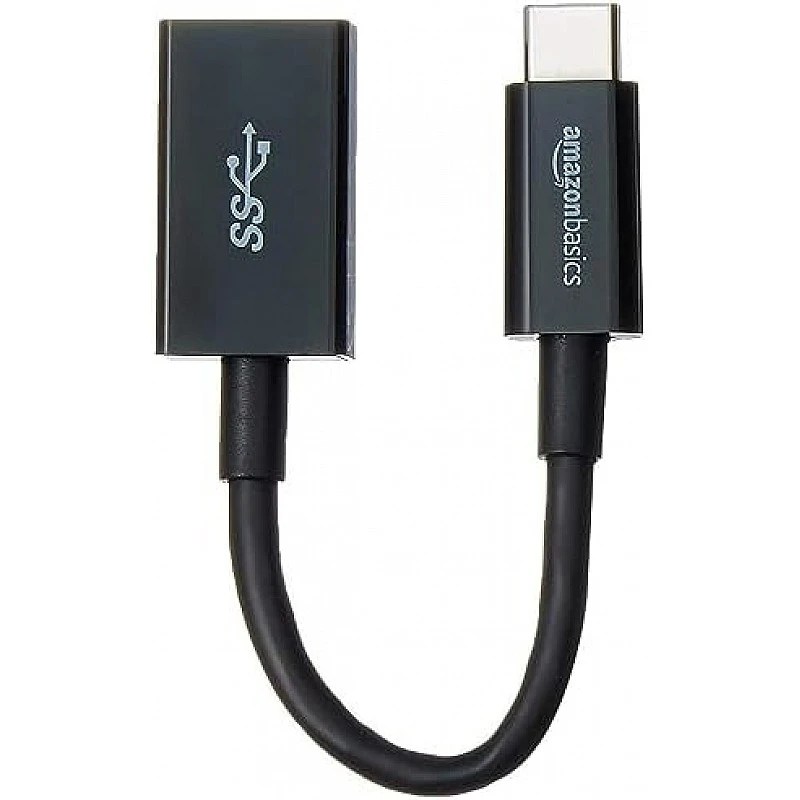 Amazon Basics USB-C to USB-A 3.1 Gen1 Female Adapter Cable Converter, 5Gbps High-Speed, USB-IF Certified, for Laptops, Tablets,Black Amazon Basics USB-C to USB-A 3.1 Gen1 Female Adapter Cable Converter, 5Gbps High-Speed, USB-IF Certified, for Laptops, Tablets,Black