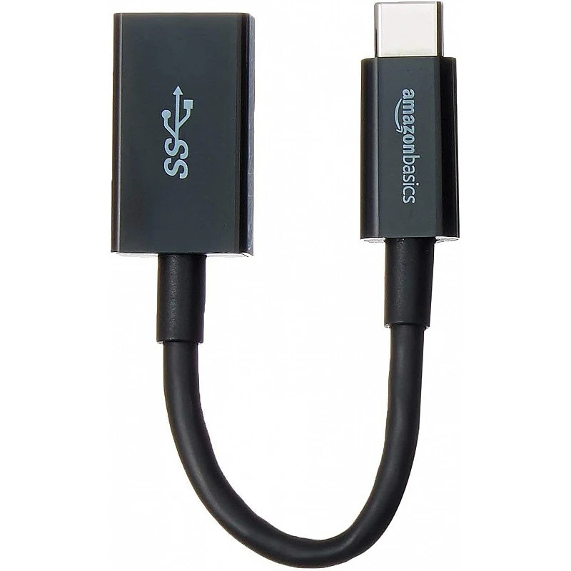 Amazon Basics USB-C to USB-A 3.1 Gen1 Female Adapter Cable Converter, 5Gbps High-Speed, USB-IF Certified, for Laptops, Tablets,Black Amazon Basics USB-C to USB-A 3.1 Gen1 Female Adapter Cable Converter, 5Gbps High-Speed, USB-IF Certified, for Laptops, Tablets,Black