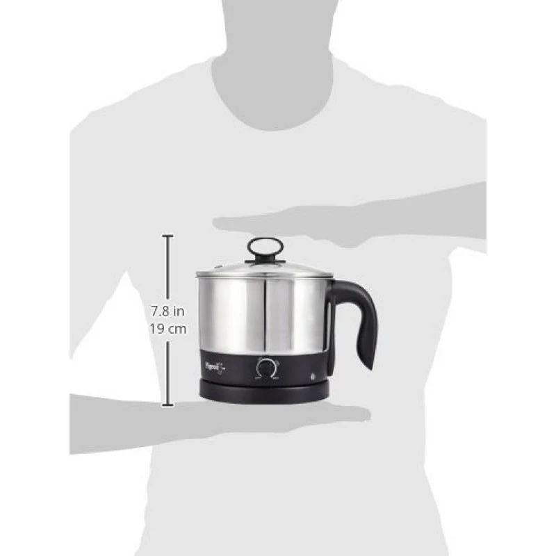 Pigeon Kessel Multipurpose Kettle (12173) 1.2 litres with Stainless Steel Body 600 Watt Black and Silver Pigeon Kessel Multipurpose Kettle (12173) 1.2 litres with Stainless Steel Body 600 Watt Black and Silver