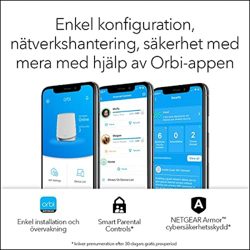 Netgear Orbi High Performance AC3000 Tri-Band Whole Home Mesh WiFi System with 3Gbps Speed (RBK50, 1 Router & 1 Satellite Covers Upto 5000 sqft) Netgear Orbi High Performance AC3000 Tri-Band Whole Home Mesh WiFi System with 3Gbps Speed (RBK50, 1 Router & 1 Satellite Covers Upto 5000 sqft)