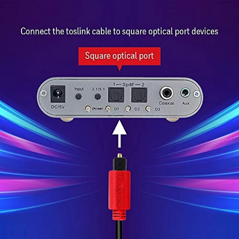 Honeywell Digital Optical TosLink Cable- 2Meters Honeywell Digital Optical TosLink Cable- 2Meters