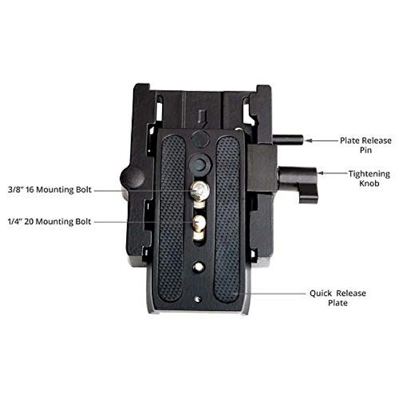 Shootvilla Quick Release Base Plate Aluminium for Tripod and DSLR Video Camera Stabilizer Slider,Black Shootvilla Quick Release Base Plate Aluminium for Tripod and DSLR Video Camera Stabilizer Slider,Black