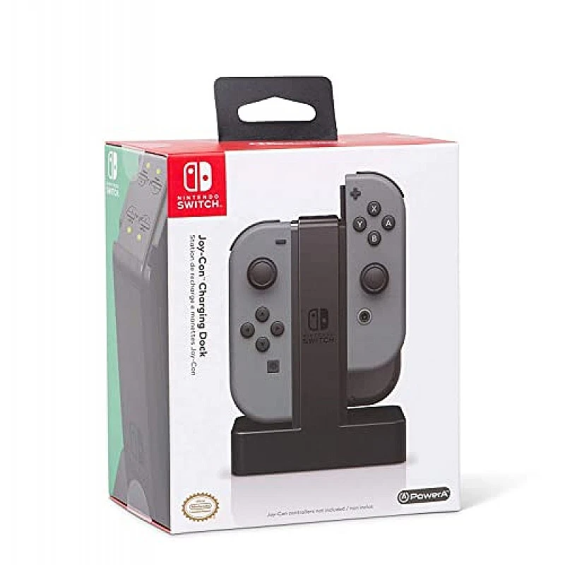 PowerA Joy-Con Charging Dock For Nintendo Switch, Black (Officially Licensed), USB PowerA Joy-Con Charging Dock For Nintendo Switch, Black (Officially Licensed), USB