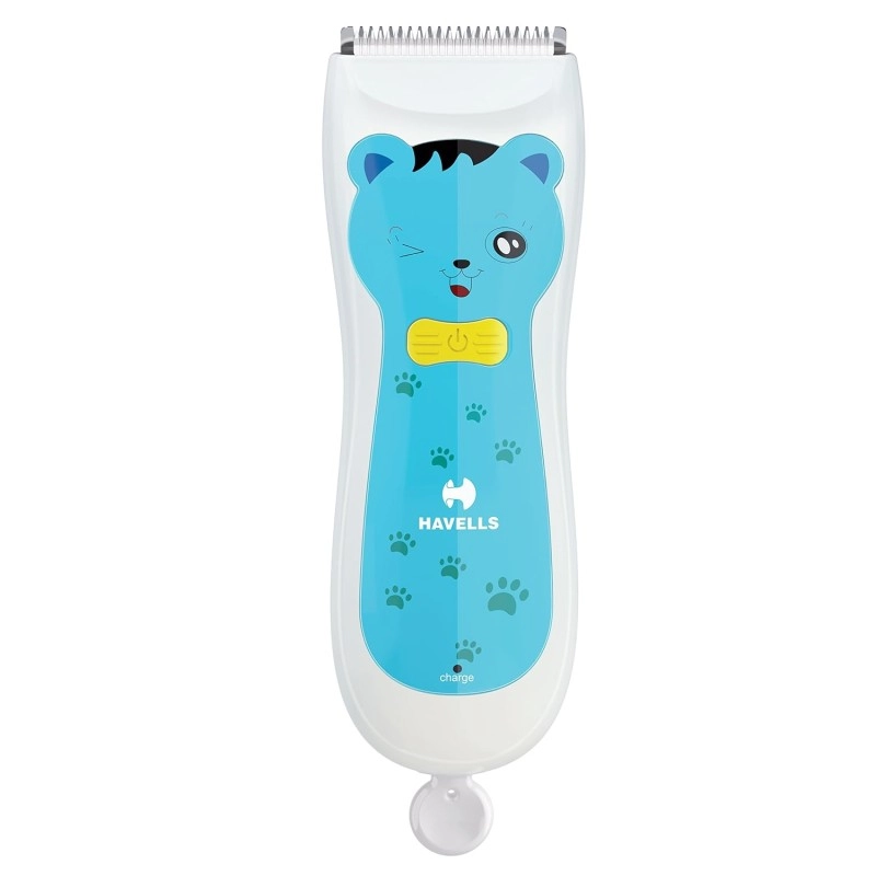 Havells Corded Electric BC1001 Rechargeable Baby Hair Clipper with hypoallergenic ceramic blade, (Blue) Havells Corded Electric BC1001 Rechargeable Baby Hair Clipper with hypoallergenic ceramic blade, (Blue)
