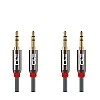 C&E CNE47203 15 FT(4.5 M) 3.5mm Aux Male to Male Extension Cable Grey C&E CNE47203 15 FT(4.5 M) 3.5mm Aux Male to Male Extension Cable Grey