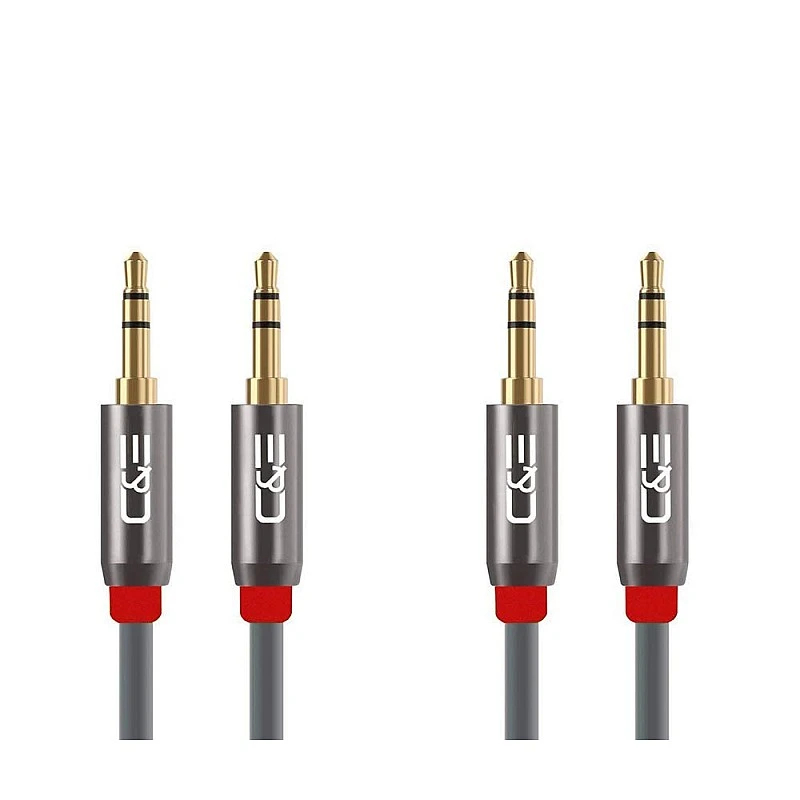 C&E CNE47203 15 FT(4.5 M) 3.5mm Aux Male to Male Extension Cable Grey C&E CNE47203 15 FT(4.5 M) 3.5mm Aux Male to Male Extension Cable Grey