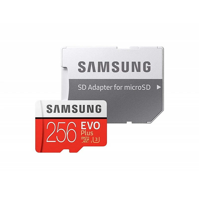 Samsung EVO Plus Grade 3, Class 10 256GB MicroSDXC 100 MB/S Memory Card with SD Adapter Samsung EVO Plus Grade 3, Class 10 256GB MicroSDXC 100 MB/S Memory Card with SD Adapter