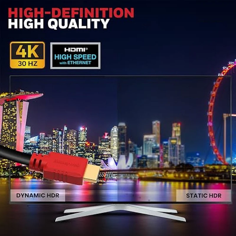 Honeywell HDMI 1.4 Cable with Ethernet (32.8ft/10M) High Speed HDMI Cable 10.2GBPS Black Honeywell HDMI 1.4 Cable with Ethernet (32.8ft/10M) High Speed HDMI Cable 10.2GBPS Black