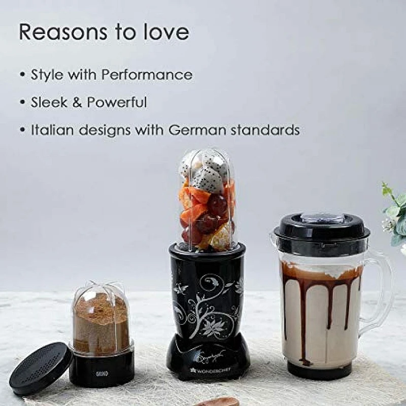 Wonderchef Nutri-blend Juicer, Mixer, Grinder, Blender & Smoothie Maker 22000 RPM, 400W Black Wonderchef Nutri-blend Juicer, Mixer, Grinder, Blender & Smoothie Maker 22000 RPM, 400W Black