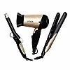 VEGA VHSS-03 Miss Versatile Styling Set Straightener, Curler & Dryer Gift Combo Black VEGA VHSS-03 Miss Versatile Styling Set Straightener, Curler & Dryer Gift Combo Black