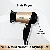 VEGA VHSS-03 Miss Versatile Styling Set Straightener, Curler & Dryer Gift Combo Black VEGA VHSS-03 Miss Versatile Styling Set Straightener, Curler & Dryer Gift Combo Black