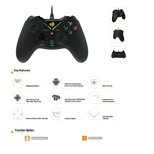 Cosmic Byte C1070T Interstellar Wired Gamepad for PC PS3 Android support for Windows Cosmic Byte C1070T Interstellar Wired Gamepad for PC PS3 Android support for Windows