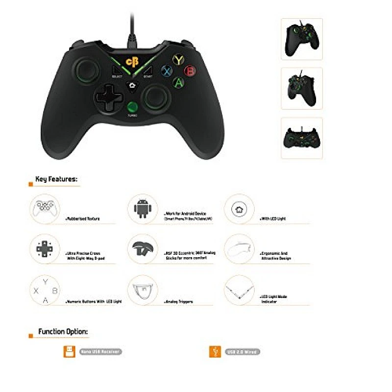 Cosmic Byte C1070T Interstellar Wired Gamepad for PC PS3 Android support for Windows Cosmic Byte C1070T Interstellar Wired Gamepad for PC PS3 Android support for Windows