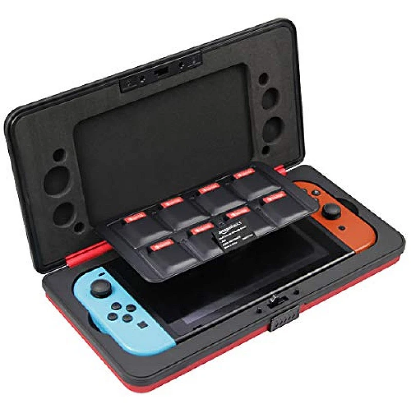 AmazonBasics Vault Case for Nintendo Switch, Red AmazonBasics Vault Case for Nintendo Switch, Red