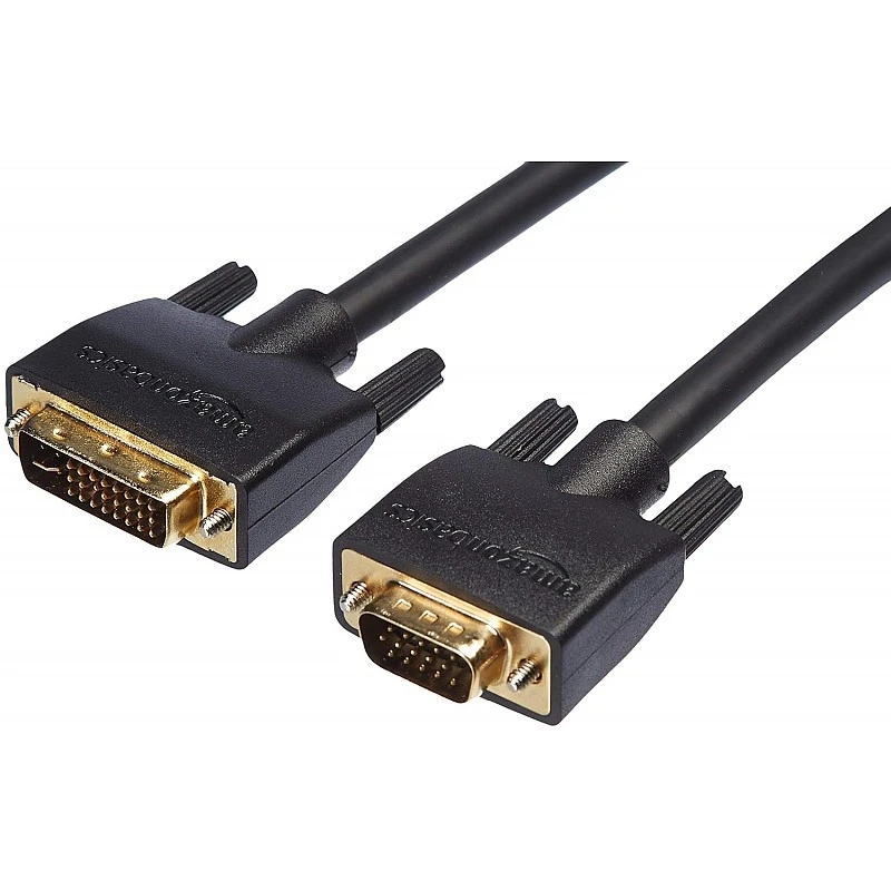 Amazon Basics DVI-I to VGA Cable - 15-Feet (Black) Amazon Basics DVI-I to VGA Cable - 15-Feet (Black)