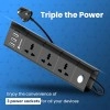 Portronics Power Plate II Extension Board - 1500W - 3 USB Ports, 3 Power Sockets, Overload Protection, Eco-Friendly, 2M Cord Length(Black) Portronics Power Plate II Extension Board - 1500W - 3 USB Ports, 3 Power Sockets, Overload Protection, Eco-Friendly, 2M Cord Length(Black)