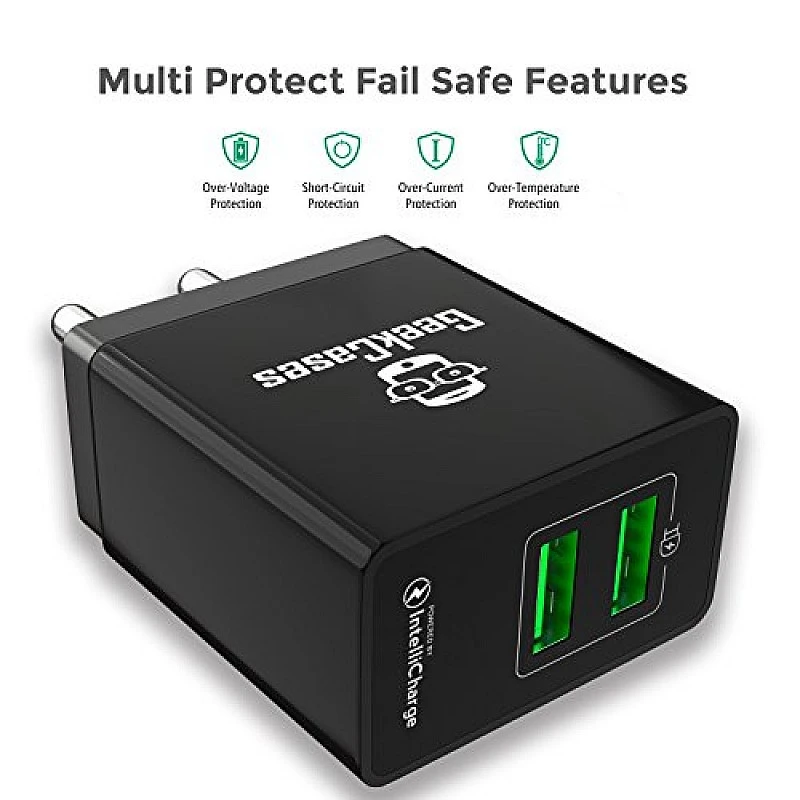 GeekCases ZipCube 2 USB / 3.4A Universal Wall Charger Adapter (Black, with Micro USB Cable) GeekCases ZipCube 2 USB / 3.4A Universal Wall Charger Adapter (Black, with Micro USB Cable)
