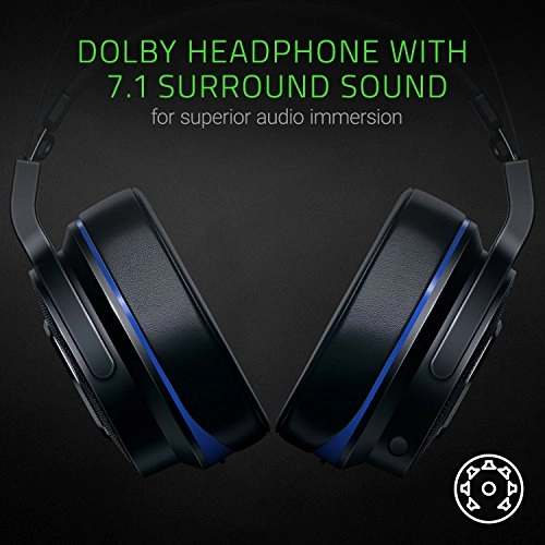 Razer Rz04-02230100-R3M1 Thresher 7.1 Bluetooth Wireless Over Ear Gaming Headphones with Leatherette Ear Cushions, with Mic Razer Rz04-02230100-R3M1 Thresher 7.1 Bluetooth Wireless Over Ear Gaming Headphones with Leatherette Ear Cushions, with Mic