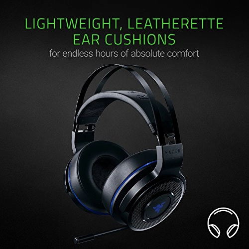 Razer Rz04-02230100-R3M1 Thresher 7.1 Bluetooth Wireless Over Ear Gaming Headphones with Leatherette Ear Cushions, with Mic Razer Rz04-02230100-R3M1 Thresher 7.1 Bluetooth Wireless Over Ear Gaming Headphones with Leatherette Ear Cushions, with Mic