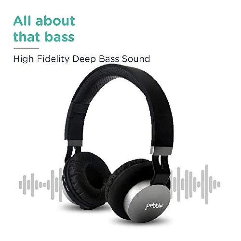 Pebble Elite – Over Ear Wireless Headset Bluetooth 4.0 HD Stereo Headphones Foldable with Mic 5-6-Hour Playtime Wired and Wireless Headphones Pebble Elite – Over Ear Wireless Headset Bluetooth 4.0 HD Stereo Headphones Foldable with Mic 5-6-Hour Playtime Wired and Wireless Headphones