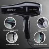 Ikonic 2500+ Professional Hair Dryer, Black, 2500W with Powerful AC motor, 2 speed and 3 heat settings with Cool shot, 2 Interchangeable Nozzles, Hang up loop, Control Frizz, All Hair Type