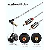 CableCreation 3.5mm to RCA Cable, Angle 3.5mm Male to 2RCA Male Auxiliary Stereo Audio Y Splitter Gold-Plated,1.6ft/0.5m CableCreation 3.5mm to RCA Cable, Angle 3.5mm Male to 2RCA Male Auxiliary Stereo Audio Y Splitter Gold-Plated,1.6ft/0.5m