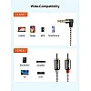 CableCreation 3.5mm to RCA Cable, Angle 3.5mm Male to 2RCA Male Auxiliary Stereo Audio Y Splitter Gold-Plated,1.6ft/0.5m CableCreation 3.5mm to RCA Cable, Angle 3.5mm Male to 2RCA Male Auxiliary Stereo Audio Y Splitter Gold-Plated,1.6ft/0.5m