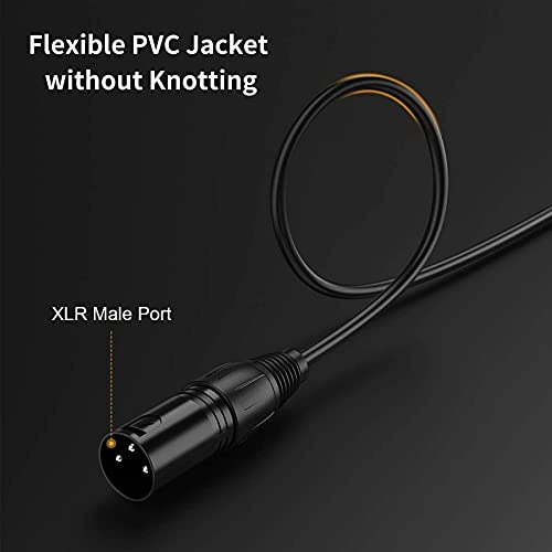 CableCreation 3.5mm to XLR Male, 3-Pole TRS Stereo Male to XLR Male Cable Compatible with iPhone, iPod, Tablet, Laptop and More, Black 10 Feet/3M CableCreation 3.5mm to XLR Male, 3-Pole TRS Stereo Male to XLR Male Cable Compatible with iPhone, iPod, Tablet, Laptop and More, Black 10 Feet/3M
