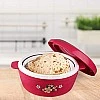 Cello Roti Plus Plastic Floral Casserole with Lid Locks in the cold & heat for long Casserole 2.5 L, Pink Cello Roti Plus Plastic Floral Casserole with Lid Locks in the cold & heat for long Casserole 2.5 L, Pink