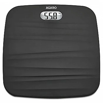 AGARO WS 502 Ultra-Lite Digital Personal Body Weighing Scale with Step-On Technology Battery Included Black