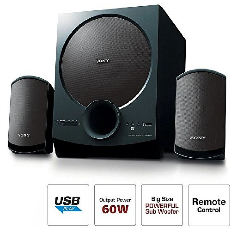 Sony SA-D20 C E12 2.1 Channel Multimedia Speaker System with Bluetooth Refurbished(Black) Sony SA-D20 C E12 2.1 Channel Multimedia Speaker System with Bluetooth Refurbished(Black)