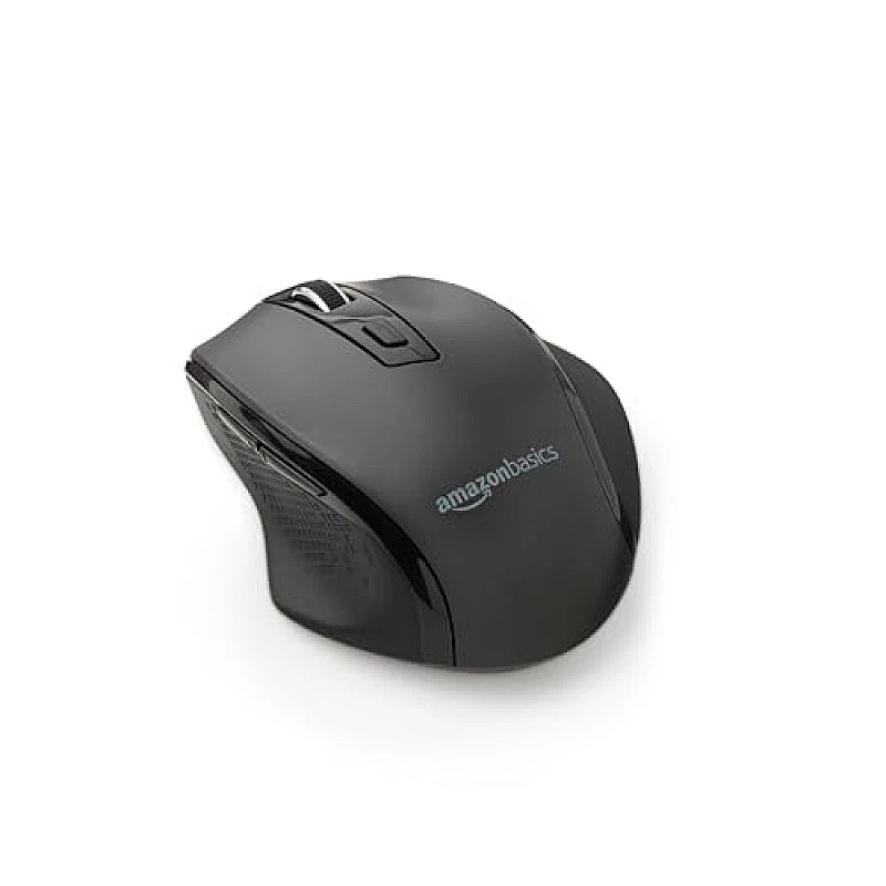 AmazonBasics USB Ergonomic Wireless Mouse - DPI Adjustable - Black AmazonBasics USB Ergonomic Wireless Mouse - DPI Adjustable - Black