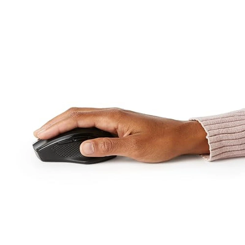 AmazonBasics USB Ergonomic Wireless Mouse - DPI Adjustable - Black AmazonBasics USB Ergonomic Wireless Mouse - DPI Adjustable - Black