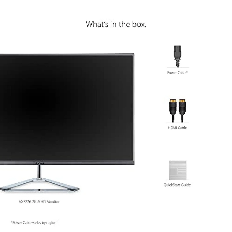ViewSonic 32 Inch 2K 2560 X 1440P QHD IPS Monitor with Hdr10, 75Hz,1.03 Billion Colors Vx3276 White ViewSonic 32 Inch 2K 2560 X 1440P QHD IPS Monitor with Hdr10, 75Hz,1.03 Billion Colors Vx3276 White