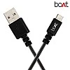 boAt Micro USB 500 Tangle-free, Sturdy Micro USB Cable with 2.4A Fast Charging & 480mbps Data Transmission 1.5m Length Black) boAt Micro USB 500 Tangle-free, Sturdy Micro USB Cable with 2.4A Fast Charging & 480mbps Data Transmission 1.5m Length Black)