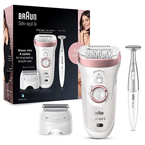 Braun Silk-epil 9-890 Epilator White pink Braun Silk-epil 9-890 Epilator White pink