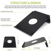 Tizum Anodised Aluminium Laptop Stand with Steady Ergonomics (Black)