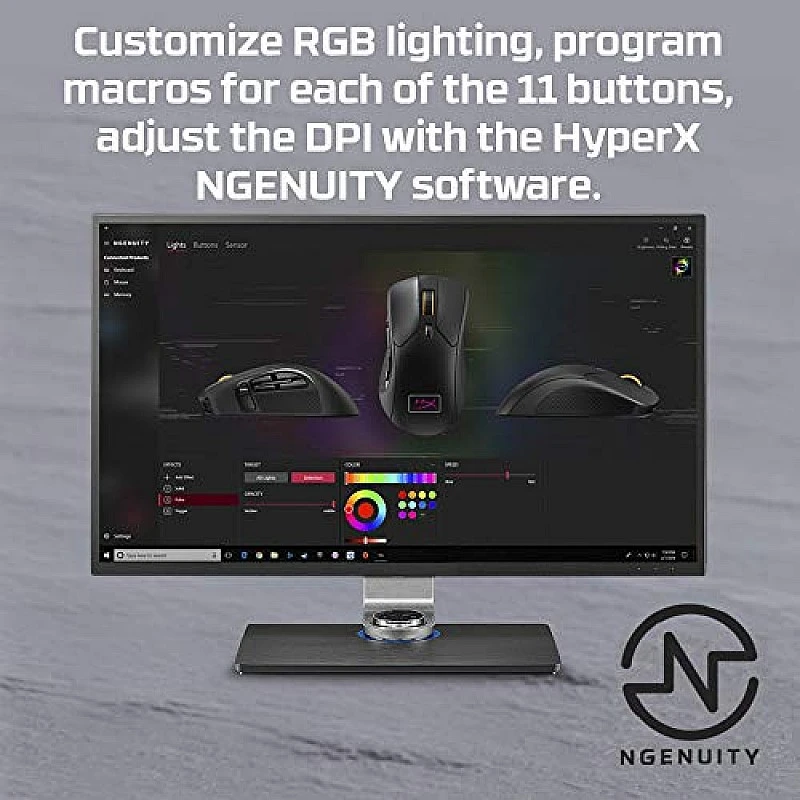 HyperX Pulsefire Surge RGB Wired Optical USB Gaming Mouse, Pixart 3389 Sensor up to 16000 DPI, Ergonomic, 6 Programmable Buttons - Black (HX-MC002B) HyperX Pulsefire Surge RGB Wired Optical USB Gaming Mouse, Pixart 3389 Sensor up to 16000 DPI, Ergonomic, 6 Programmable Buttons - Black (HX-MC002B)