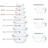 Borosil Glass Serving And Mixing Bowls With Lids, Oven and Microwave Safe Bowls, Set of 3 Borosilicate Glass, Clear Borosil Glass Serving And Mixing Bowls With Lids, Oven and Microwave Safe Bowls, Set of 3 Borosilicate Glass, Clear
