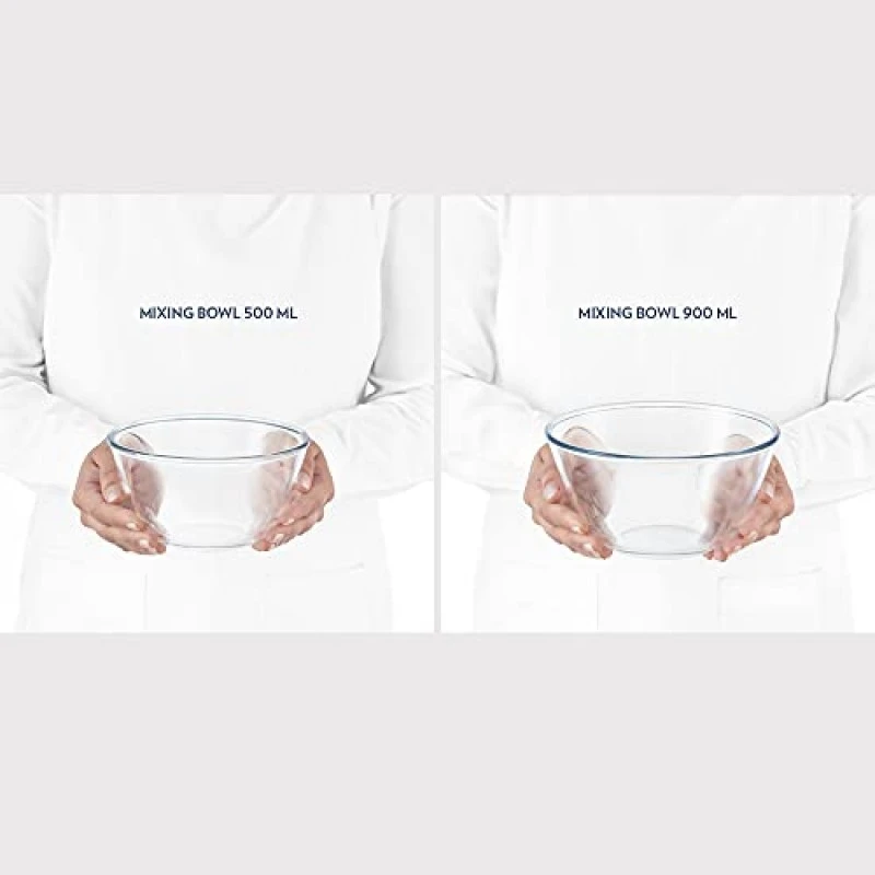 Borosil Glass Serving And Mixing Bowls With Lids, Oven and Microwave Safe Bowls, Set of 3 Borosilicate Glass, Clear Borosil Glass Serving And Mixing Bowls With Lids, Oven and Microwave Safe Bowls, Set of 3 Borosilicate Glass, Clear