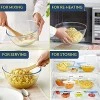 Borosil Glass Serving And Mixing Bowls With Lids, Oven and Microwave Safe Bowls, Set of 3 Borosilicate Glass, Clear Borosil Glass Serving And Mixing Bowls With Lids, Oven and Microwave Safe Bowls, Set of 3 Borosilicate Glass, Clear