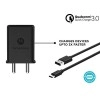 Motorola 15 W Single Port Wall Charger For Smartphones, Tablets, Digital Cameras With Usb Type C Cable - Black