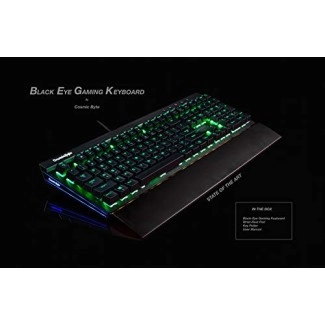 Cosmic Byte CB-GK-11 Black Eye Wired Aluminium Mechanical Keyboard, Real RBG Backlit with Effects Brown Switch