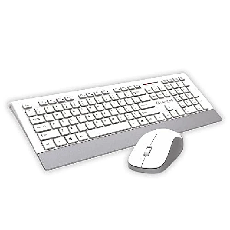Lapcare Smartoo Wireless Membraned Keyboard and 1200 DPI Mouse Combo with Auto Sleep (White/Silver) Lapcare Smartoo Wireless Membraned Keyboard and 1200 DPI Mouse Combo with Auto Sleep (White/Silver)