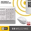 Lapcare Smartoo Wireless Membraned Keyboard and 1200 DPI Mouse Combo with Auto Sleep (White/Silver) Lapcare Smartoo Wireless Membraned Keyboard and 1200 DPI Mouse Combo with Auto Sleep (White/Silver)